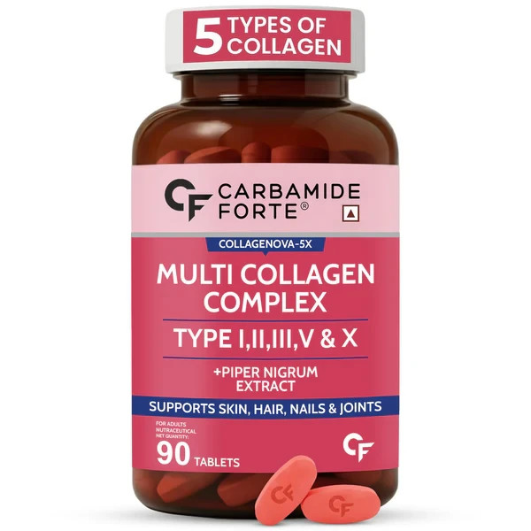 Carbamide Forte Multi Collagen Skin, Hair, Joint, Bone & Nail Health, 90 Tablets