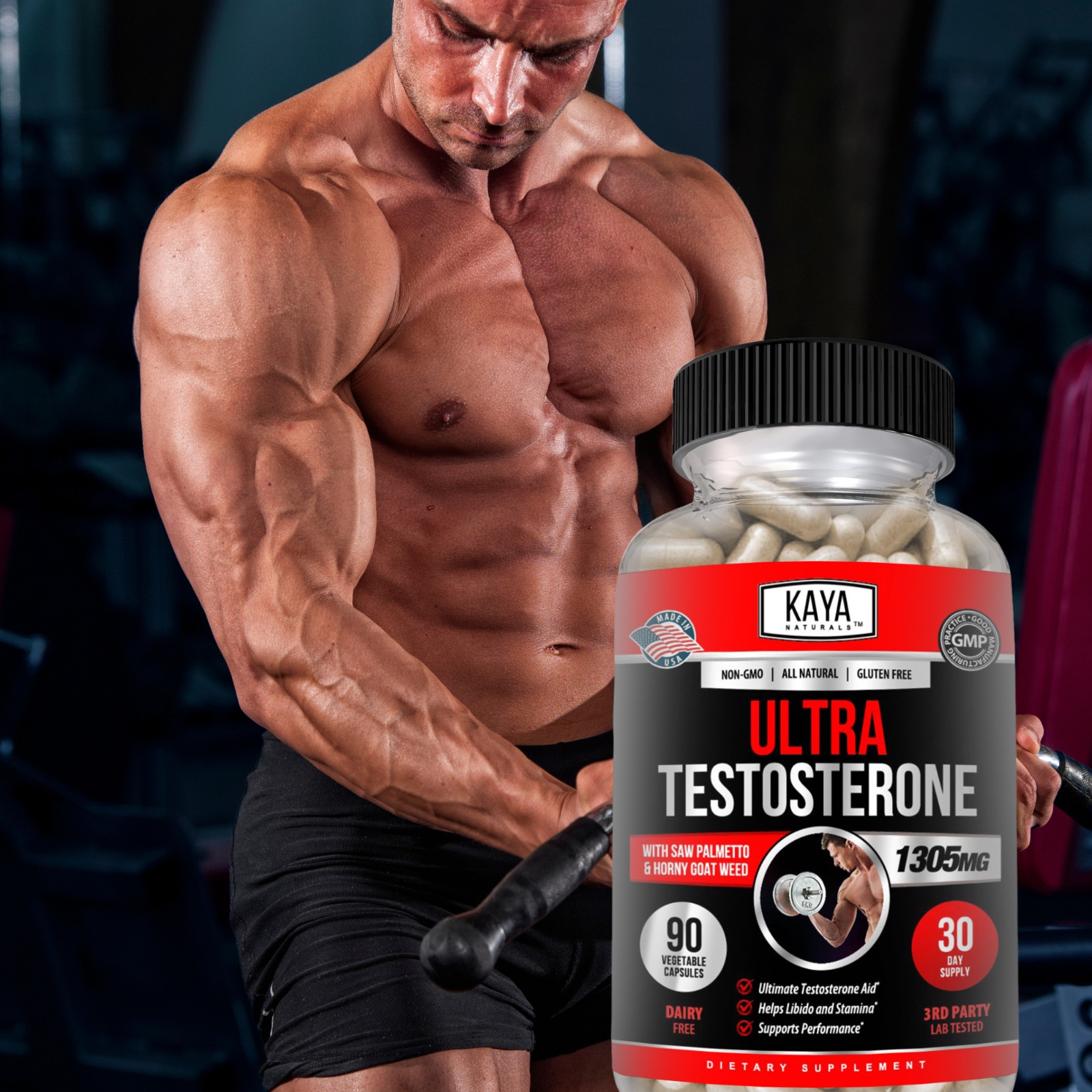 (2 Pack) Ultra Testosterone 90Ct, Muscle & Testosterone Support, Bodybuilding