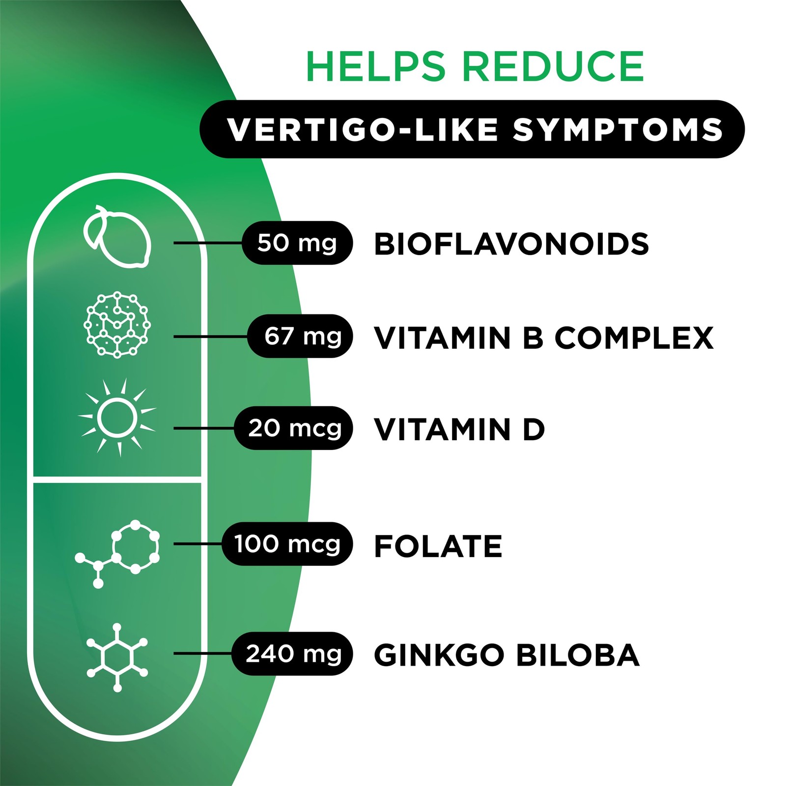 Lipo-Flavonoid for Vertigo & Dizziness Relief, 30 Count (Pack of 1), No Color