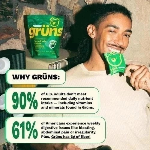 Superfood Greens Gummies for Gut Health, Energy & Immunity