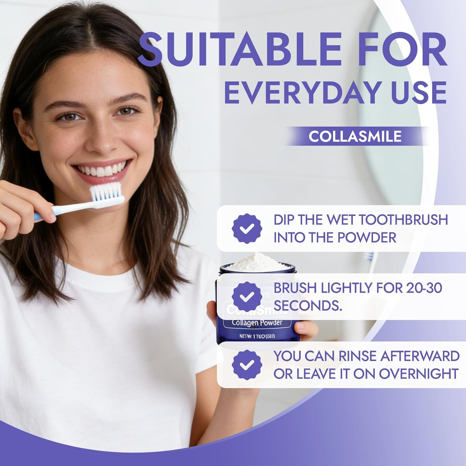 Nudent Collasmile Collagen Tooth Powder with Hydroxyapatite – Enamel Strengtheni