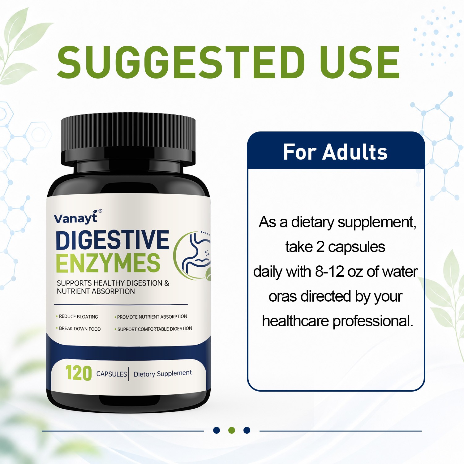Digestive Enzymes Prebiotic&Probiotics Gas,Constipation&Bloating Relief