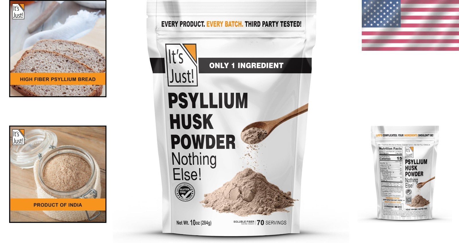 10oz Non-GMO Psyllium Husk Powder – Ideal for Keto Baking & Digestive Health