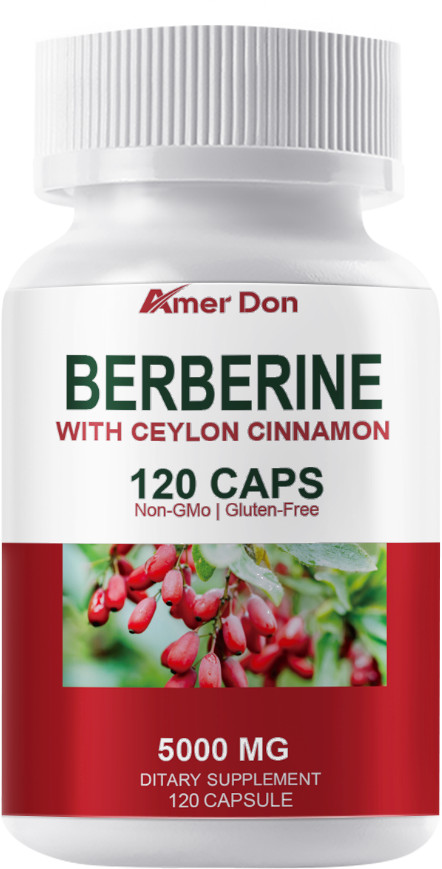Berberine with Ceylon Cinnamon 5000mg Blood Sugar Heart Health & Immune 120 Caps