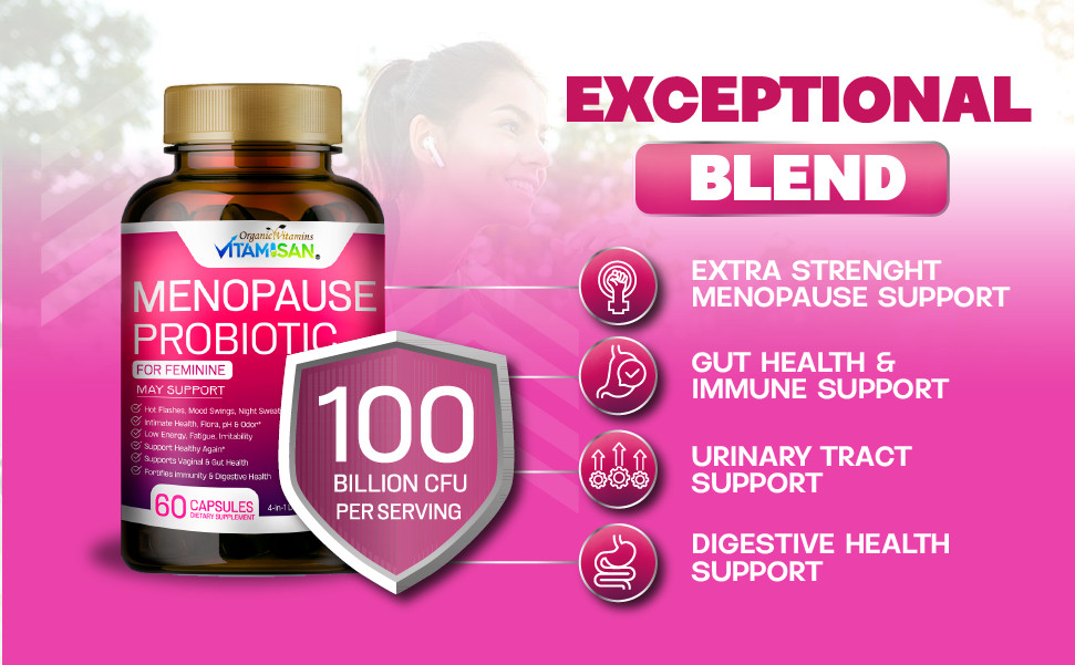 Balance For Women Menopause PMS Relief Hot Flashes Supplement Pills Probiotic