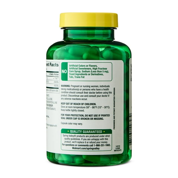 Spring Valley Zinc with Vitamin D 50mg Immune Health Capsules, 150 Count