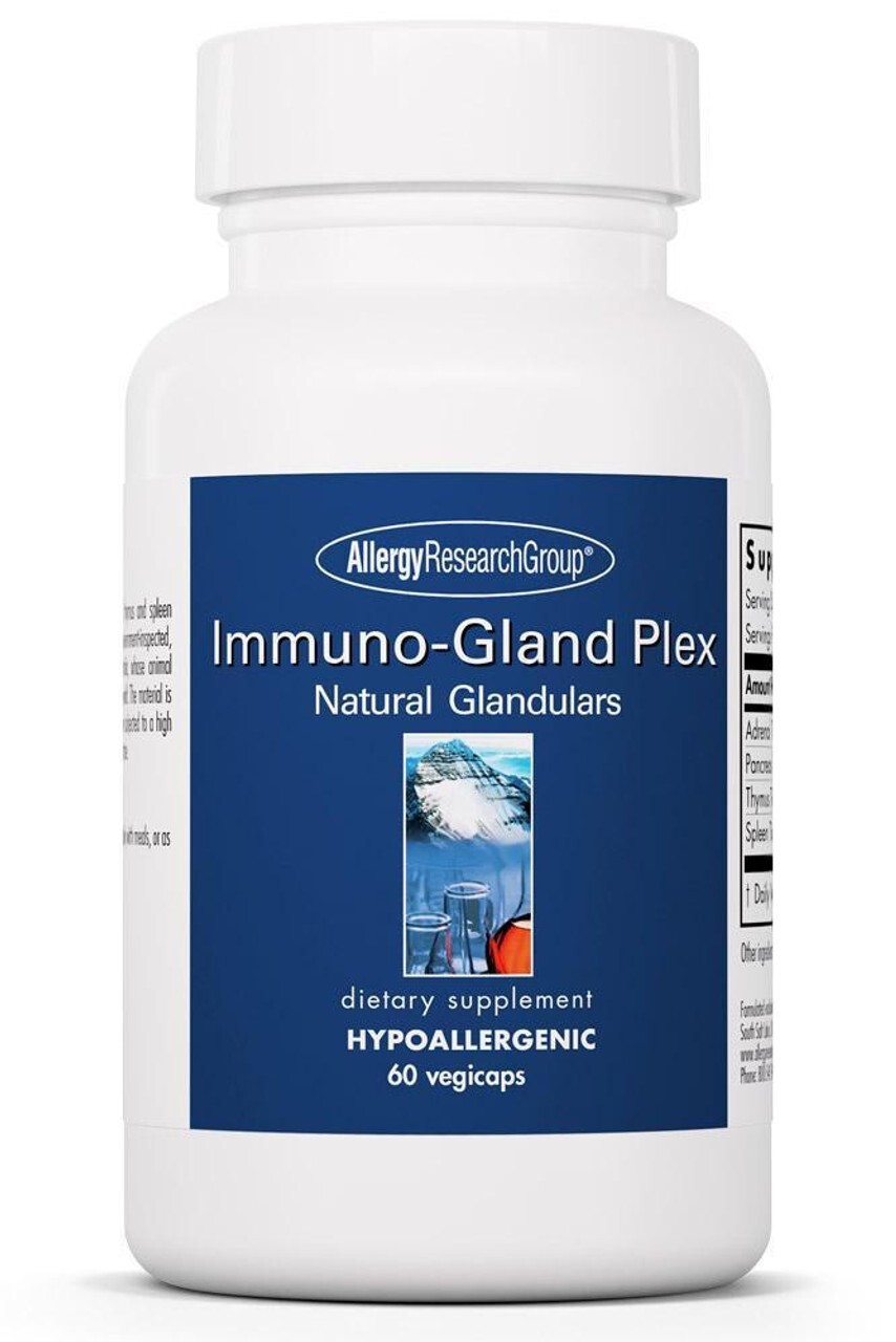 Immuno Gland Plex Natural Glandulars 60 Veg Caps Allergy Research Group