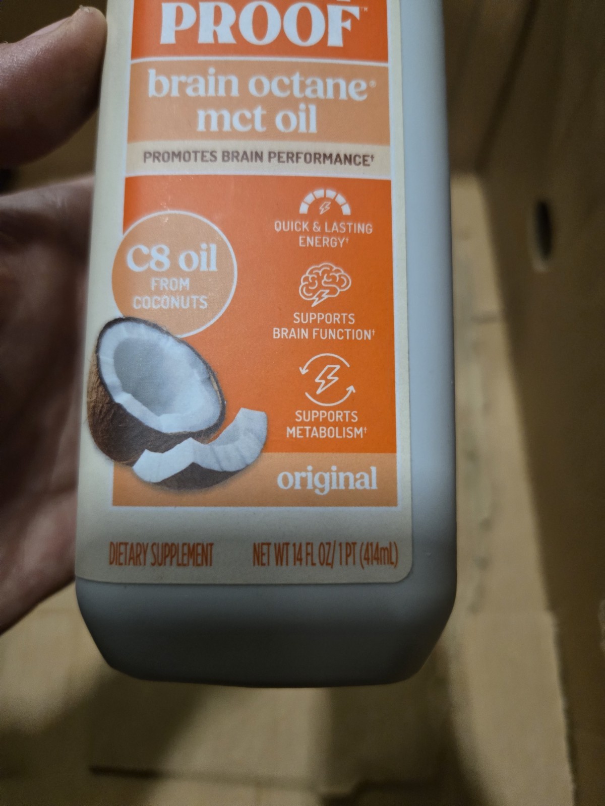 Bulletproof Brain Octane C8 MCT Oil 14 fl ozOunce Premium Coconut Oil Supplement