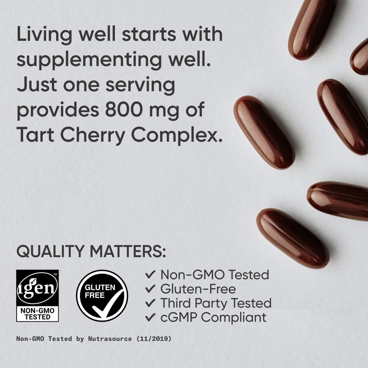 60 Count Montmorency Tart Cherry Softgels – Gluten-Free Antioxidant Solution