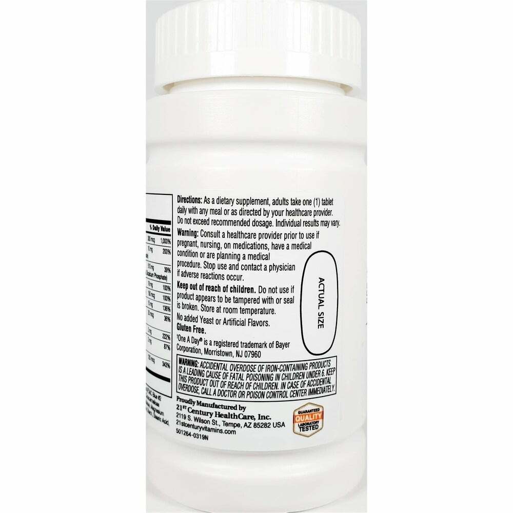 21st Century One Daily Womens Multivitamin Tablets 100ct – Exp Date 10-2026