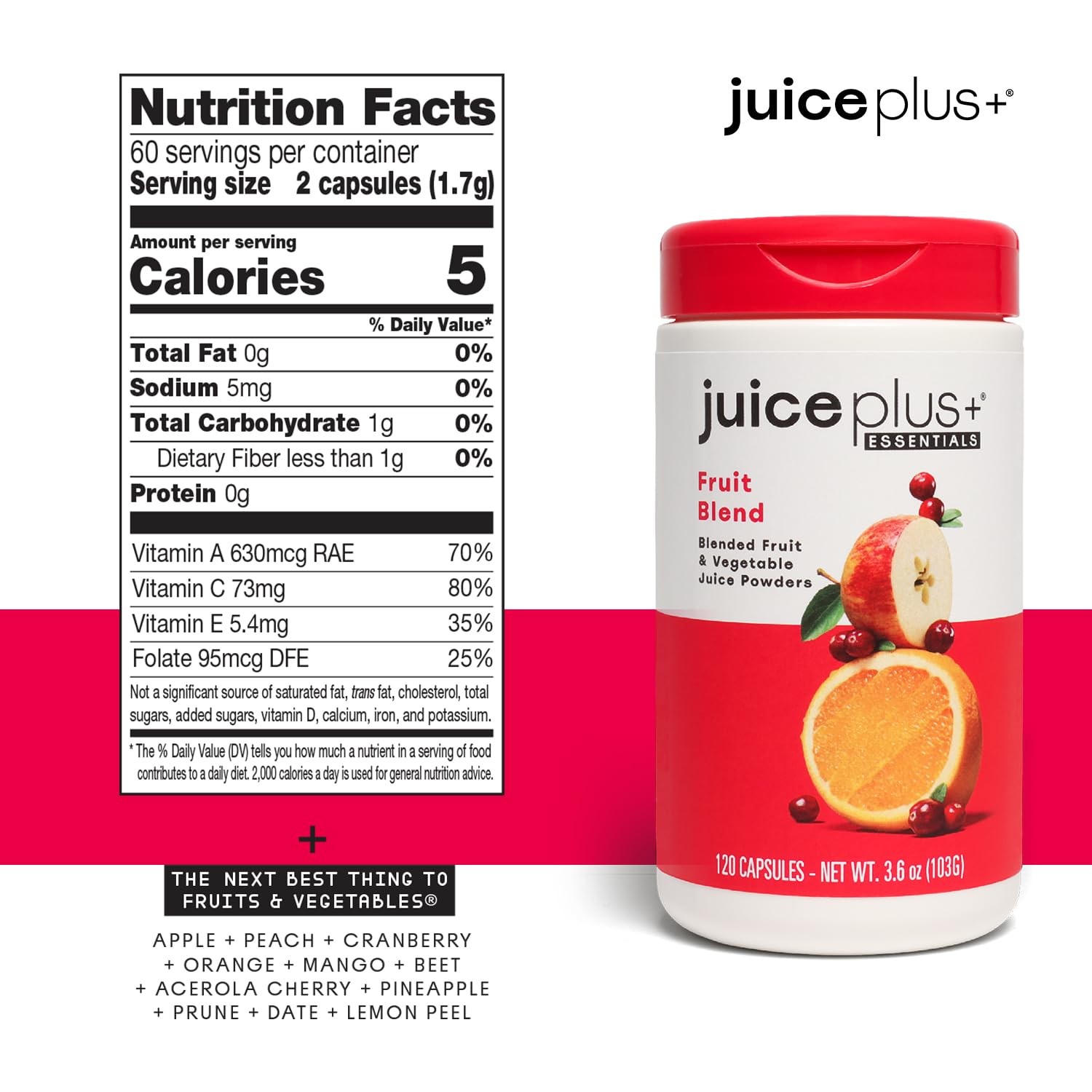 JuicePlus+ Fruit Vegetable & Berry Blend Nutrient-Packed Ingredients For Hear…