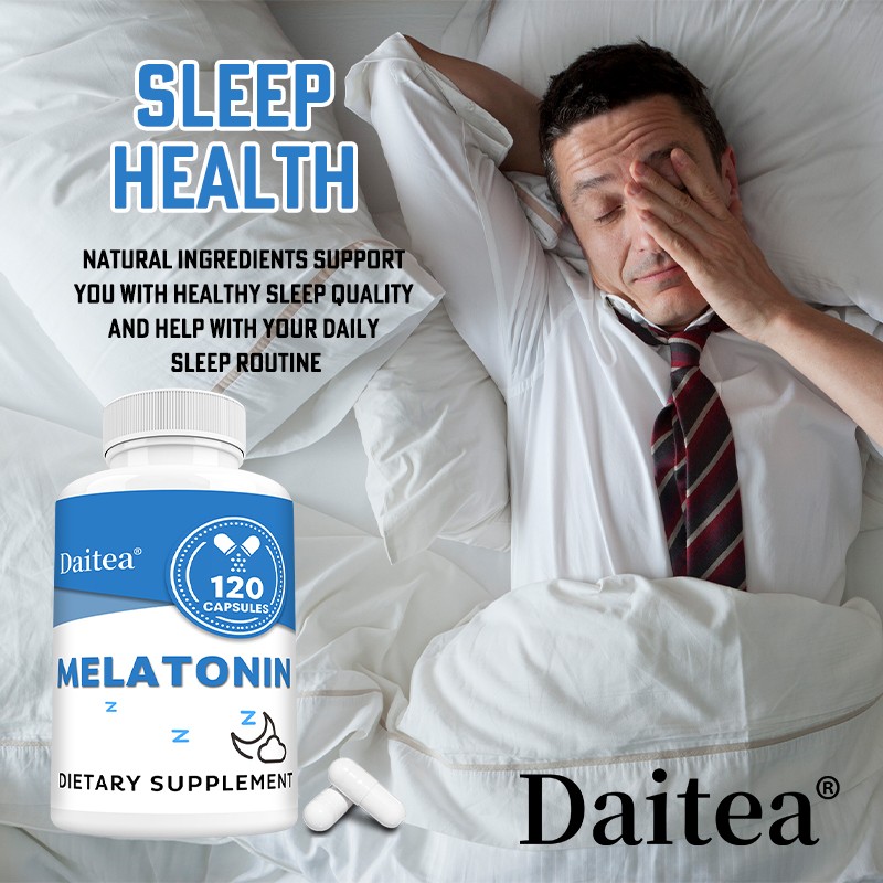 Easy To Swallow Melatonin 5mg 120 Capsules Non Gmo Gluten Free Healthy Sleep