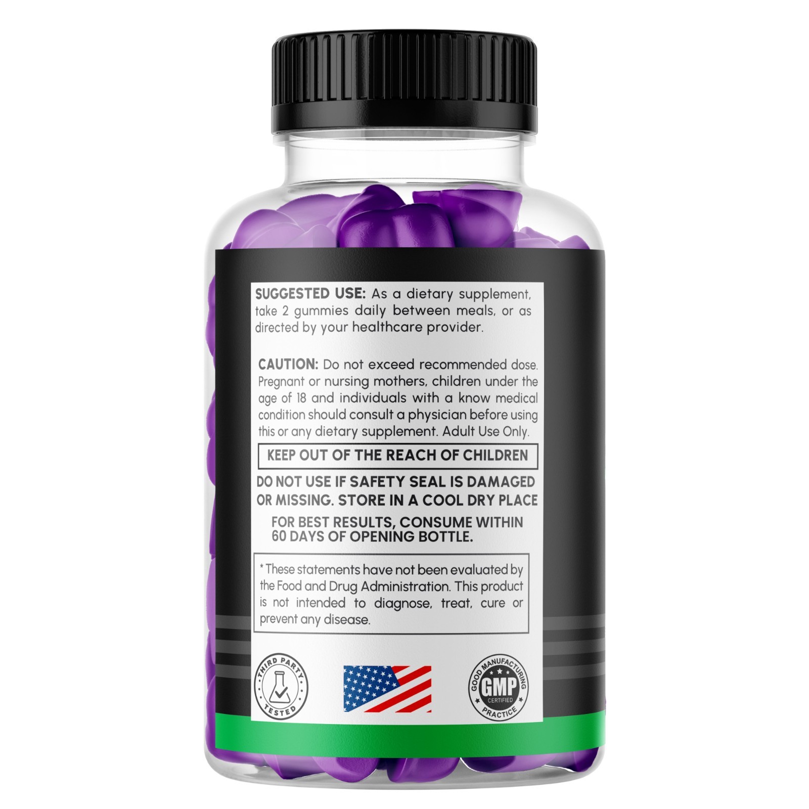 (1 Pack) Supreme Alpha Gummys Male Support Supplement SupremeAlpha 60 Gummies