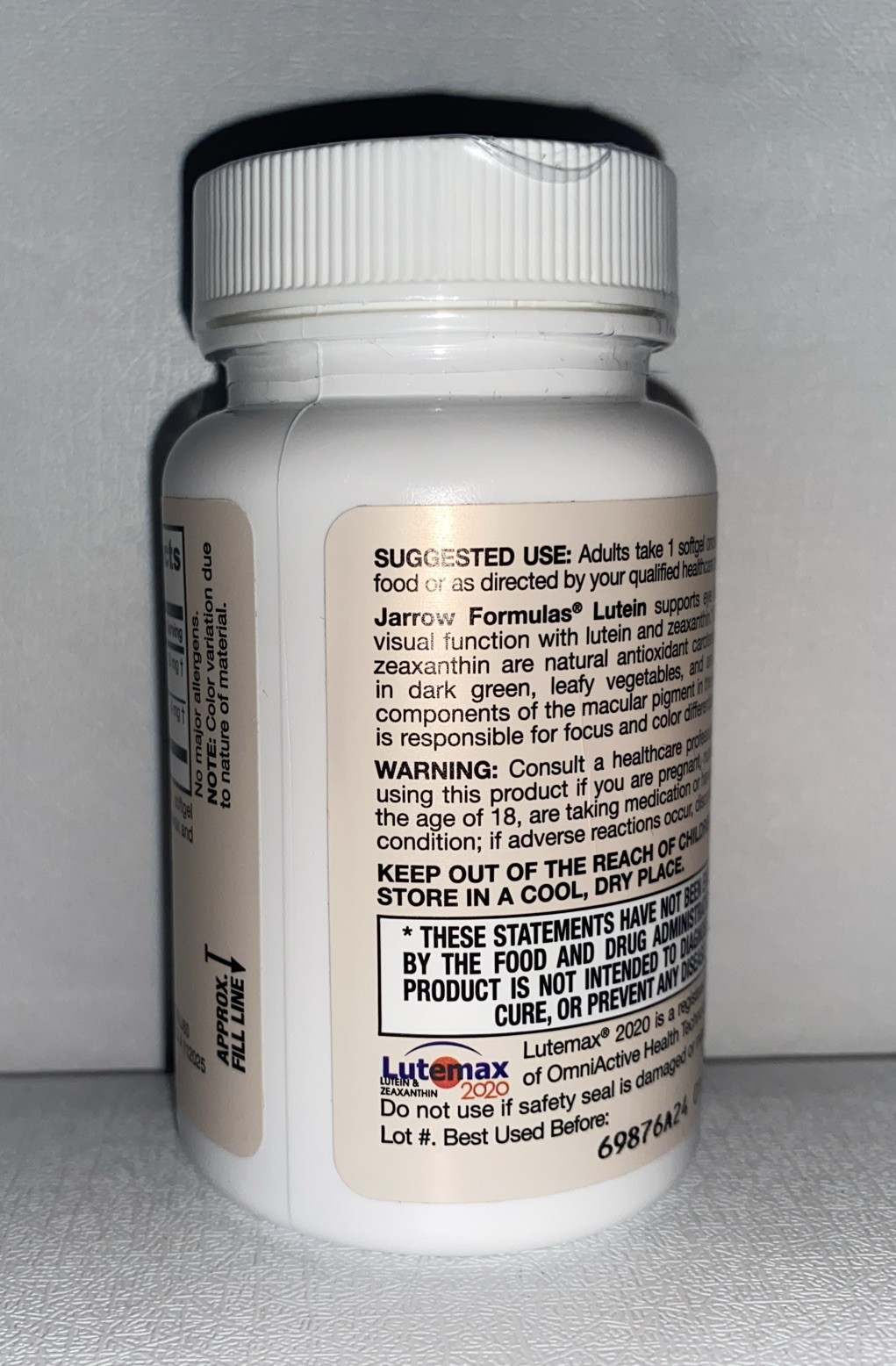 Lutein, 20 mg, 60 Softgels/ Exp 01/2026