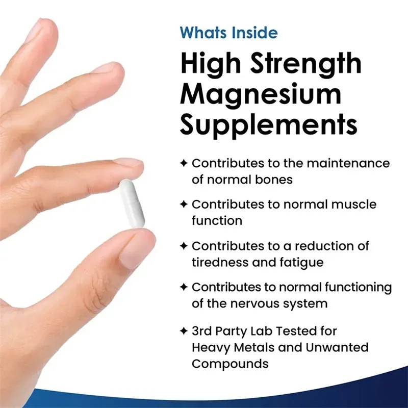 Magnesium 1620mg 240pcs, Regulate Sleep, Improve Muscle, Bone and Heart Health