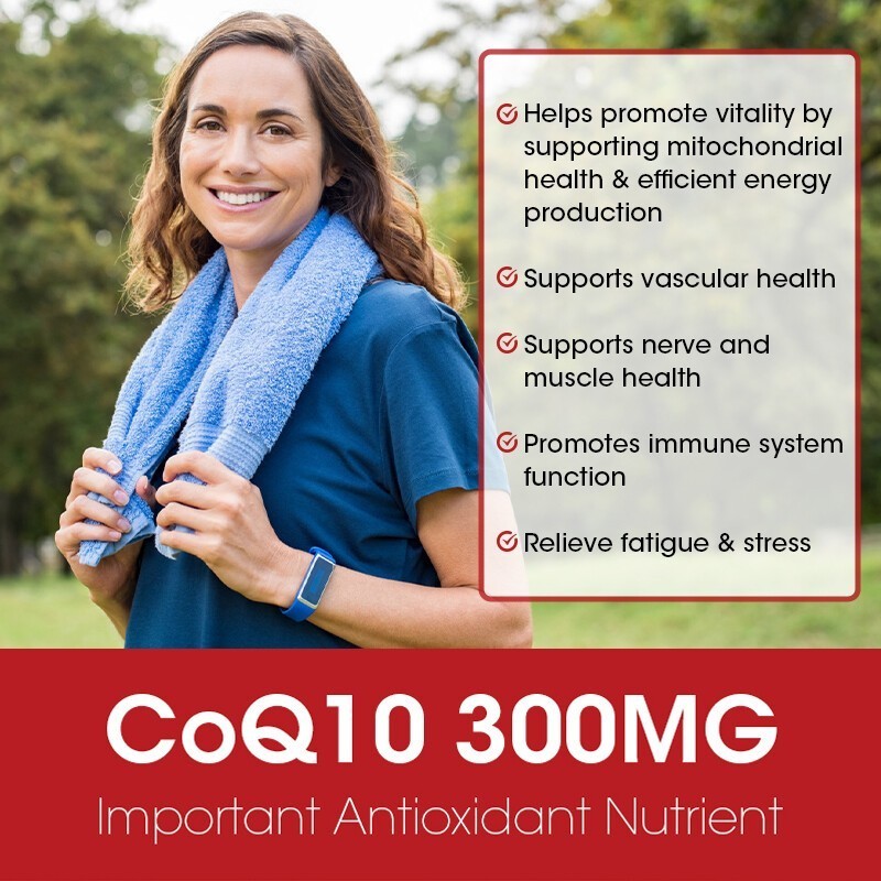 CoQ 10 Coenzyme Q10 Vegan Softgel 300mg Cardiovascular Heart Health 120 Capsules