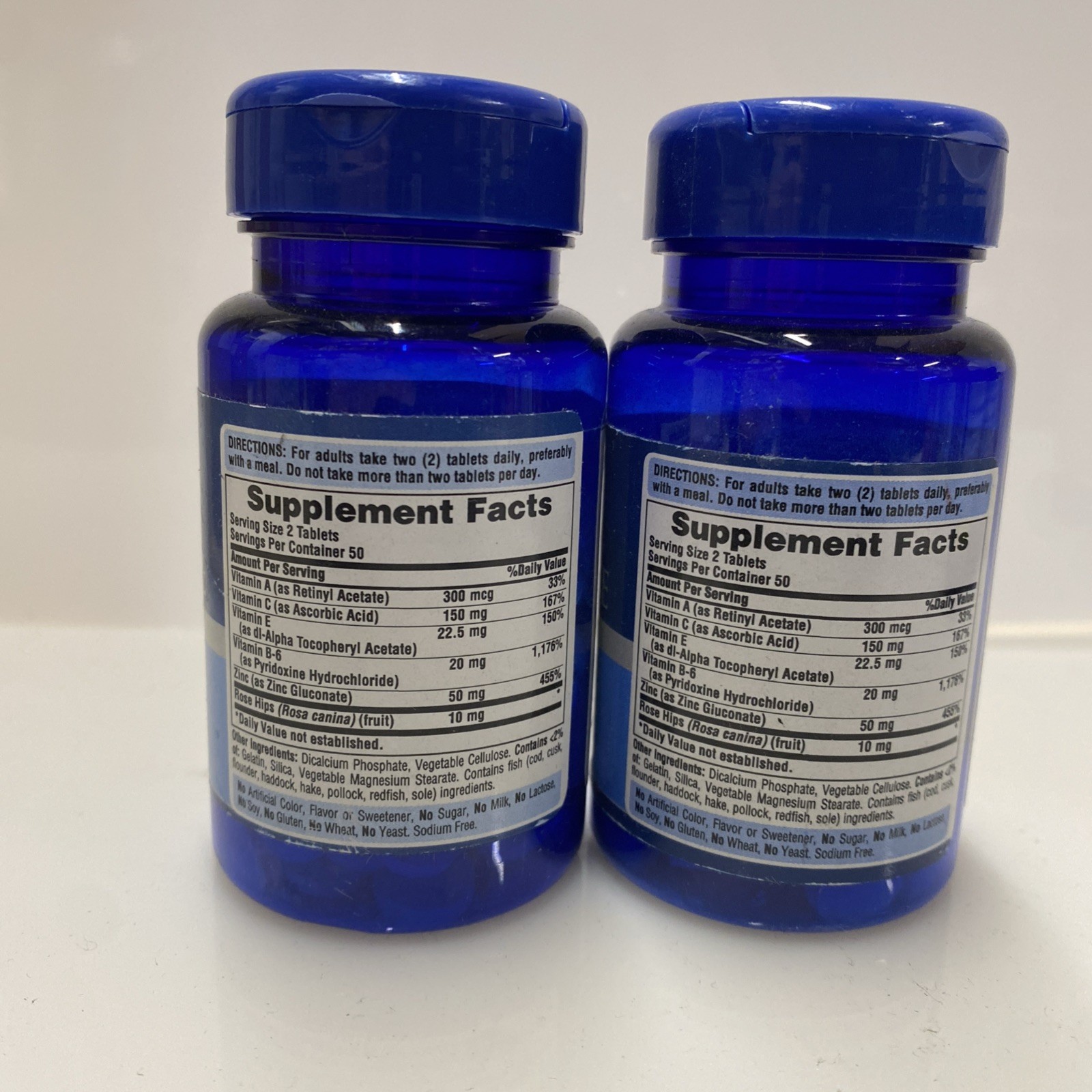 2X Puritan’s Pride Zinc for Acne – 100 Tablets Each