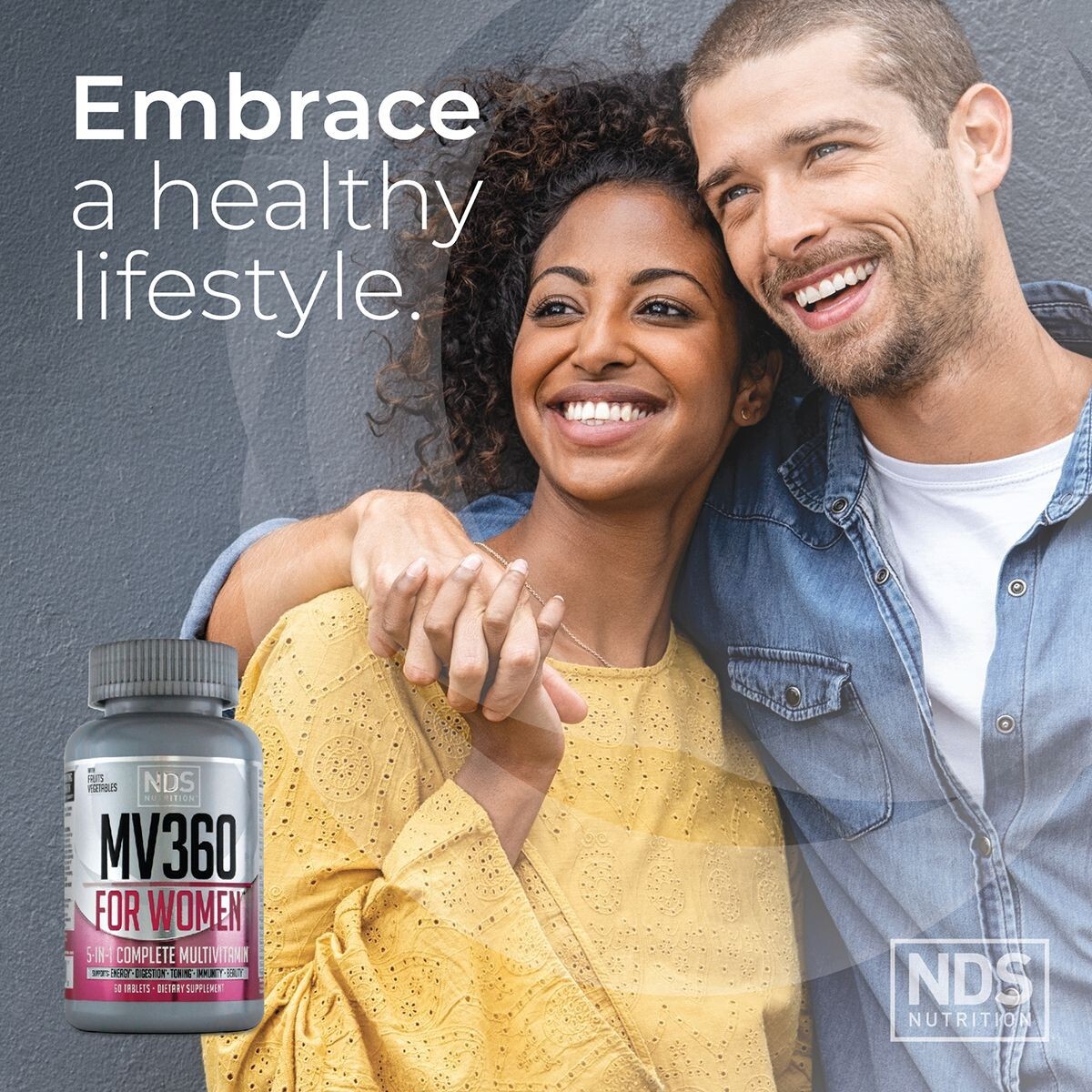 NDS Nutrition MV360 For Women, 5-in-1 Complete Multivitamin for Women 60 Tablets