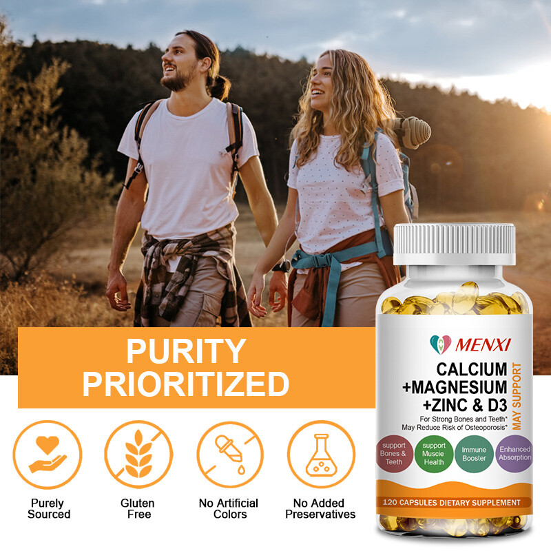 Calcium 1500mg Magnesium 400mg Zinc 25mg Vitamin D3 600iu Bone Muscle Health 120