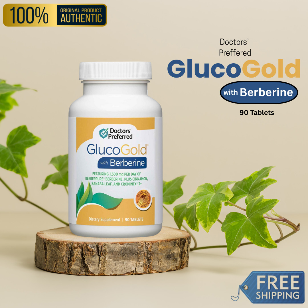 Doctors Preferred GlucoGold with Berberine, Cinnamon & Chromium Support 90 Tab