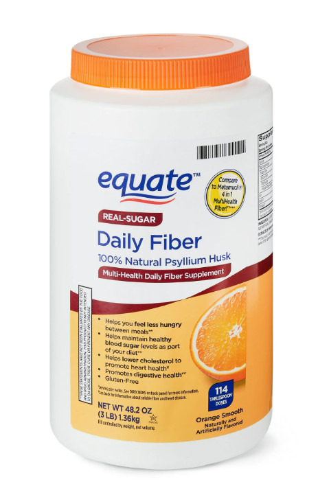 Equate Daily Fiber Orange Smooth Fiber Powder, 48.2 oz. ( Fast Free Shipping )