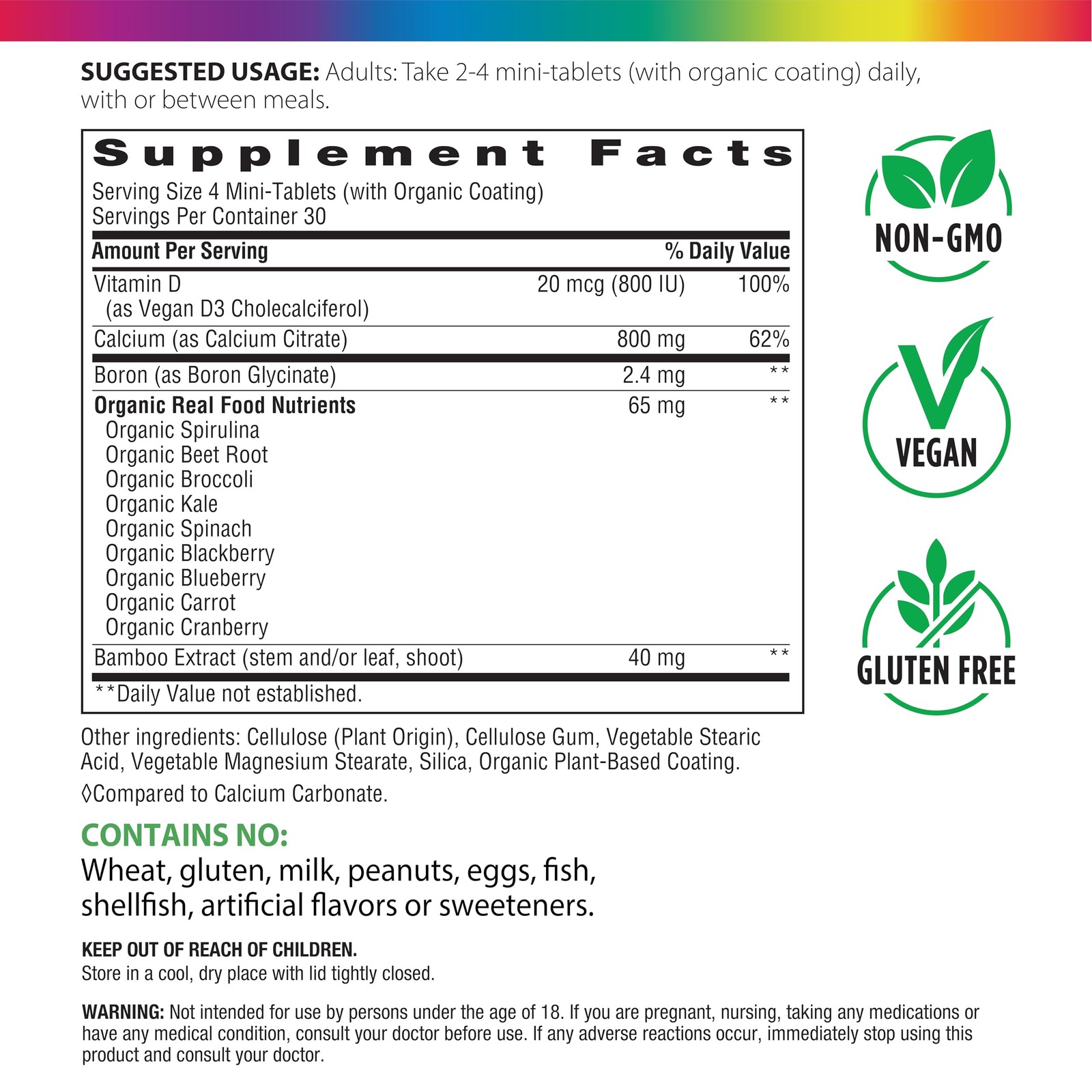 Rainbow Light Calcium Citrate Mini Tablets + 120 Count 20211