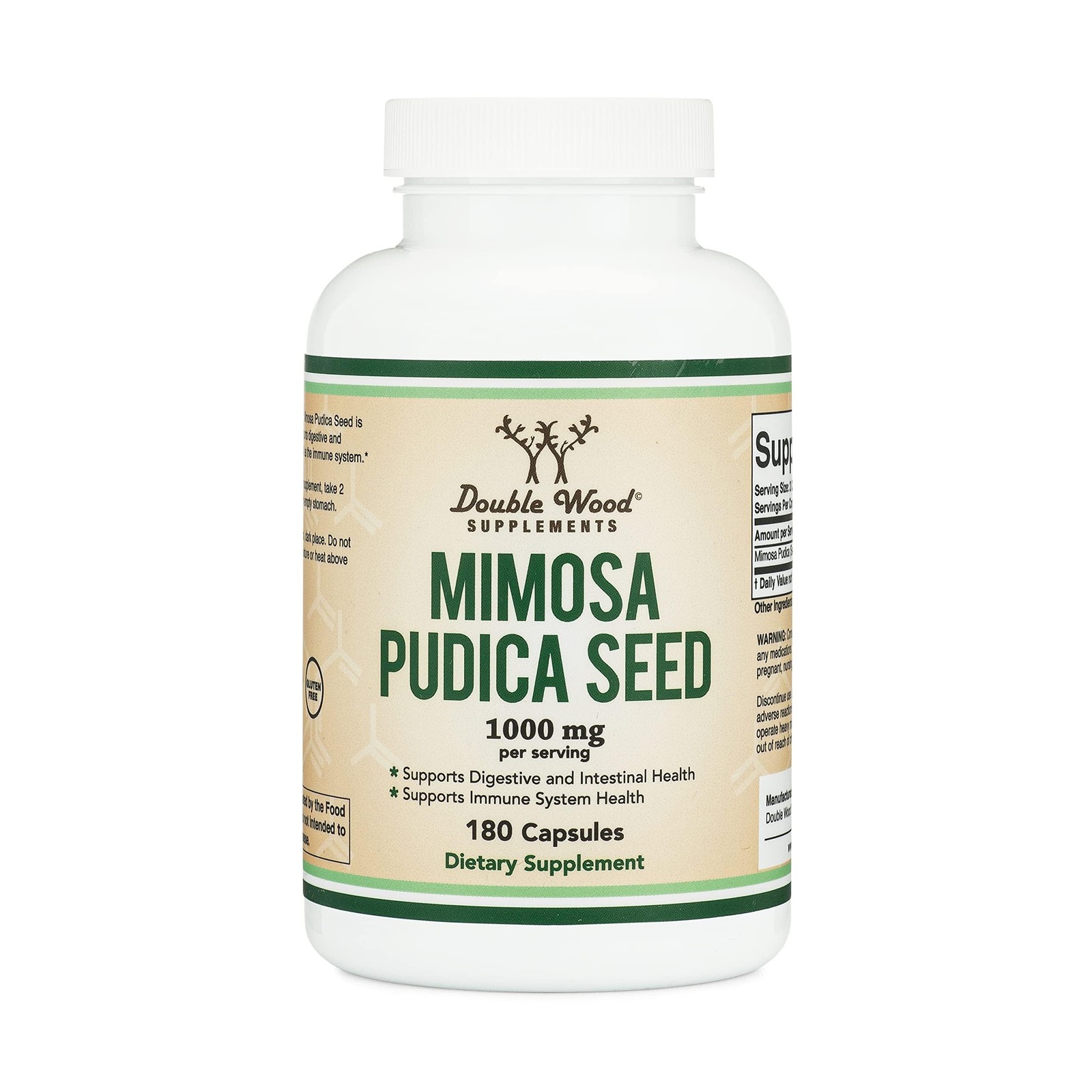 Mimosa Pudica Seed Capsules (180 Capsules, 3 Month 180 Count (Pack of 1)