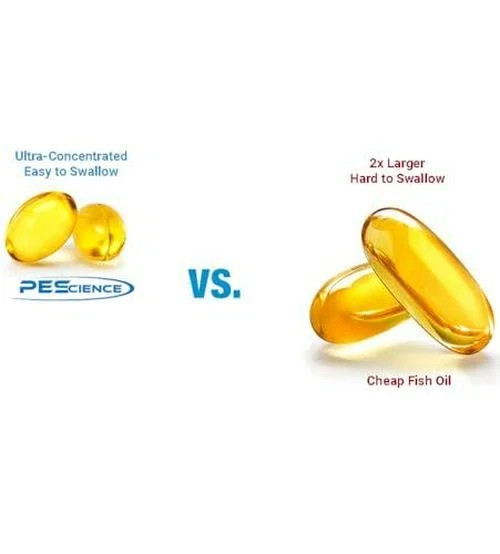 TWO BOTTLES PEScience Omega-3+, 440mg EPA and 240mg DHA Fish Oil Supplement