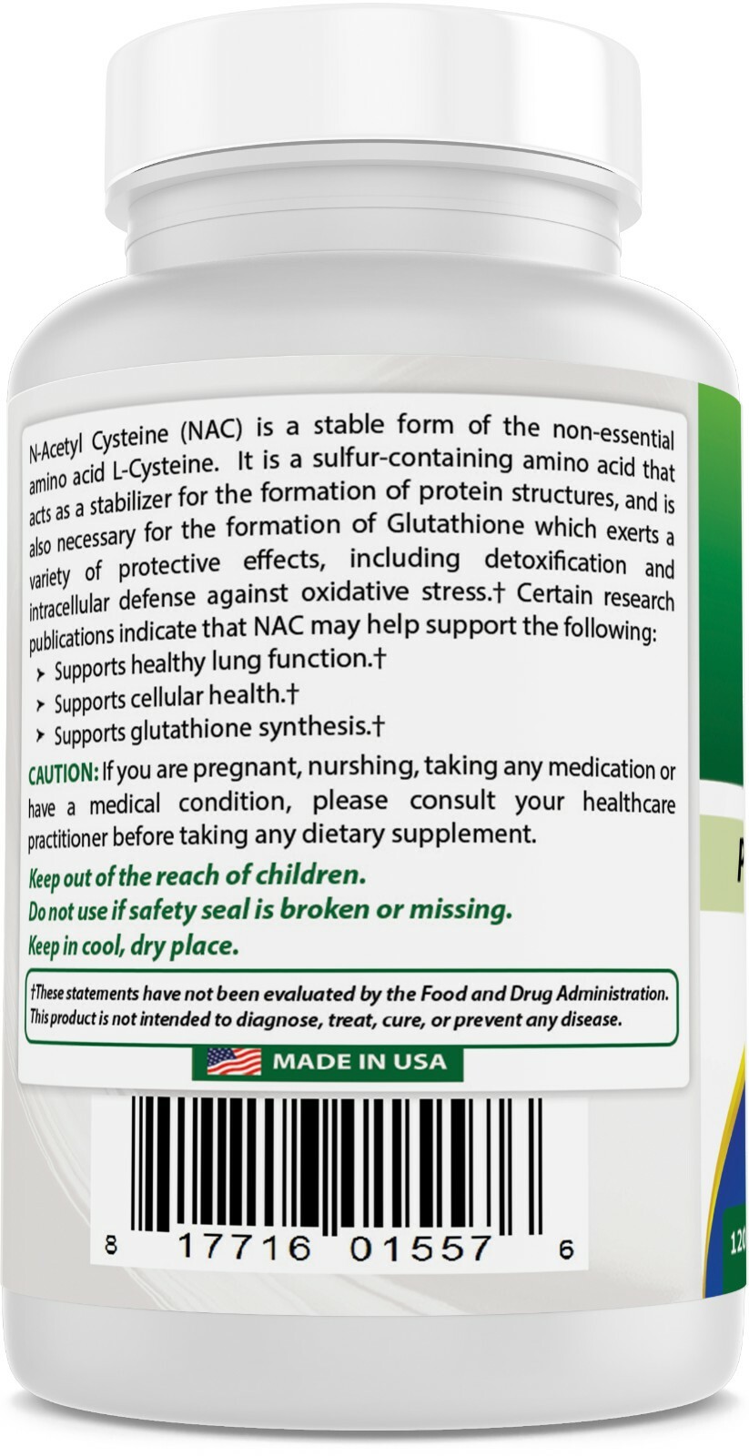 3 Pack Best Naturals NAC – n-acetyl cysteine – 600 mg 120 Capsules