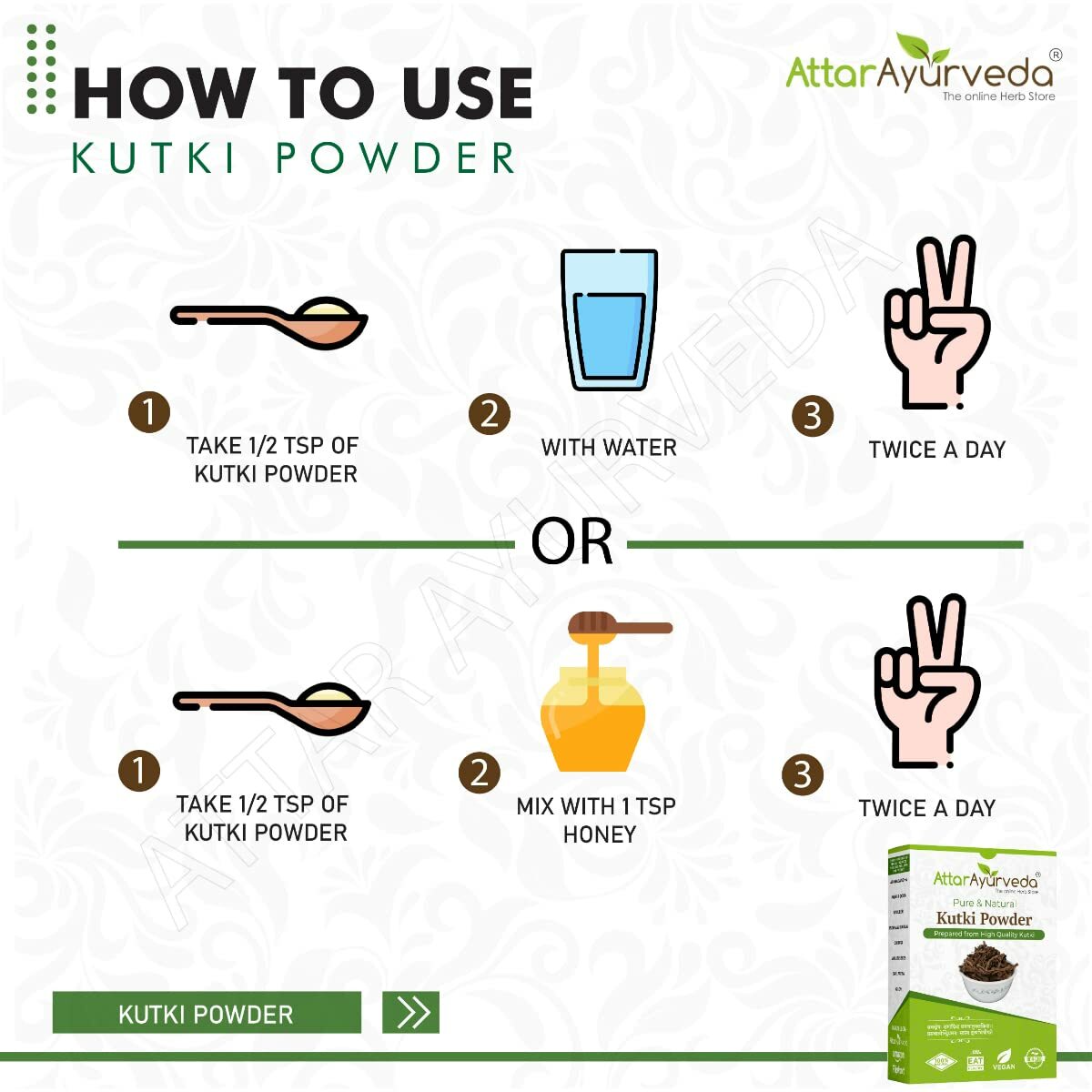 Attar Ayurveda Kutki Herb Powder 100gm-