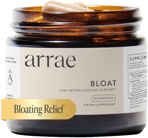 Fast-Acting Bloating Relief – All-Natural Digestive Enzymes Capsules 30 Count
