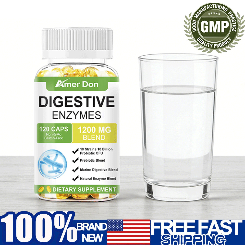 120 Digestive Enzymes Prebiotic & Probiotics Gas, Constipation & Bloating Relief