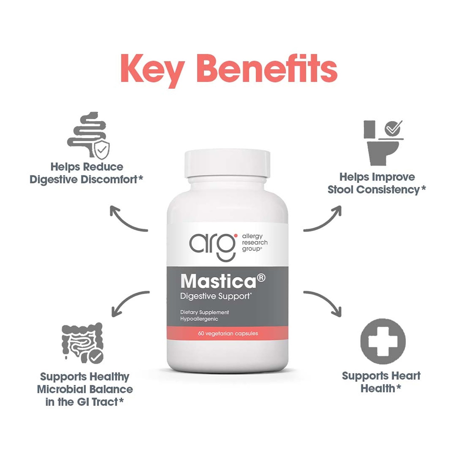 Allergy Research Group ARG Mastica Digestive Support Supports Digestive Comf…
