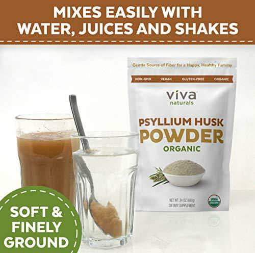 Viva Naturals Organic Psyllium Husk 24 oz 1.5 lb Everyday Fiber Support