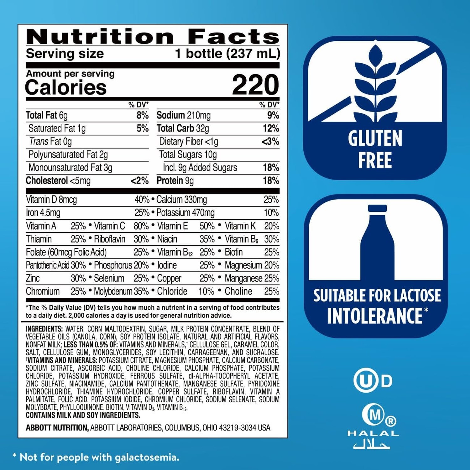 Ensure Original Coffee Latte Nutrition Shake Small Meal Replacement 8oz Pack