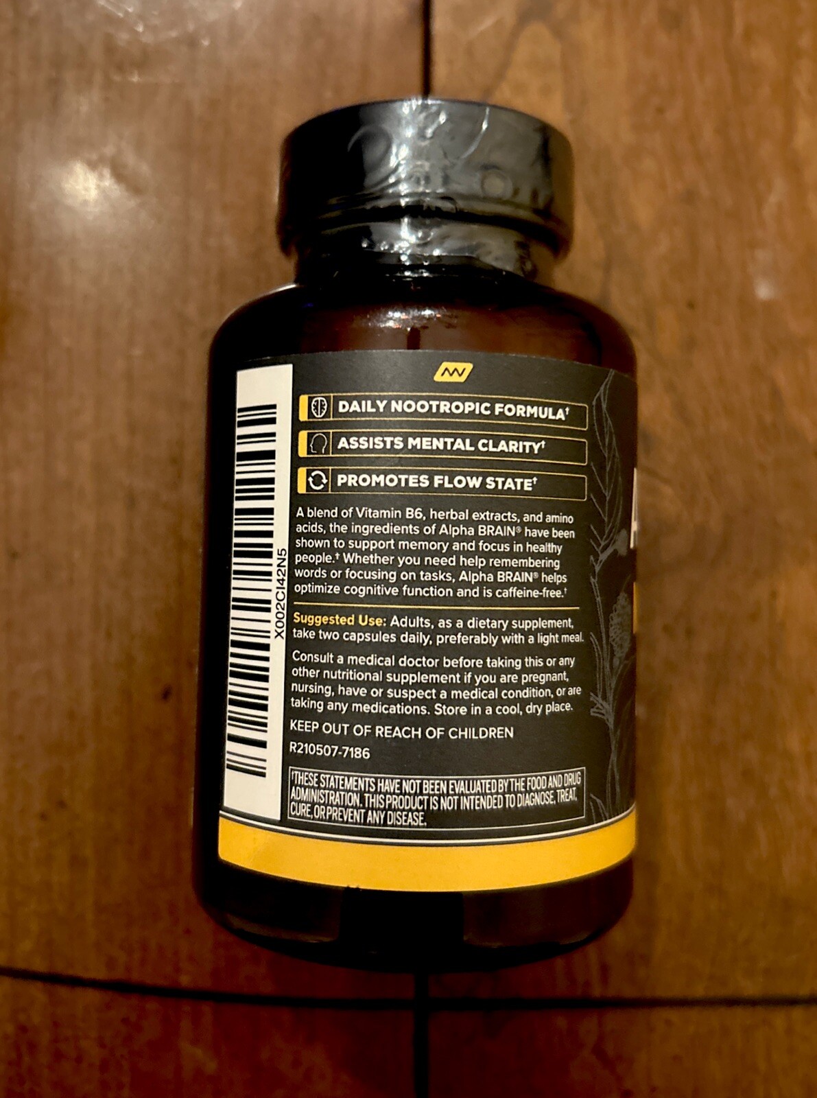 Onnit Labs Alpha Brain Memory & Focus Bottle 30 Capsules Caps Sealed 06/2025
