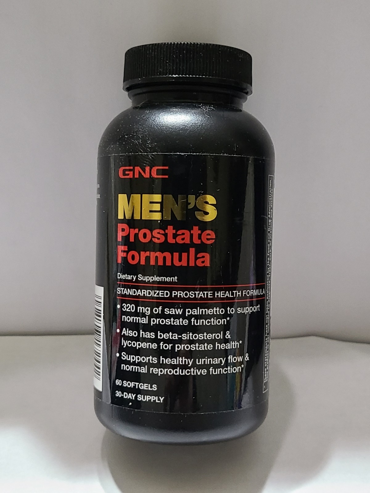 GNC Men’s Prostate Formula 60 Softgels – 12/2027