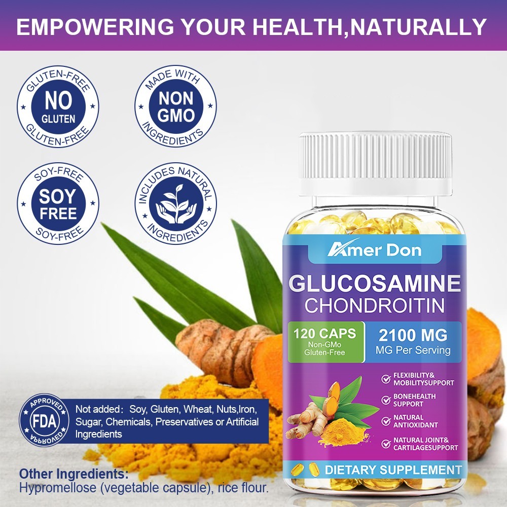 Glucosamine Chondroitin + Omega 3 Fish Oil Joint Health Support Double Effective