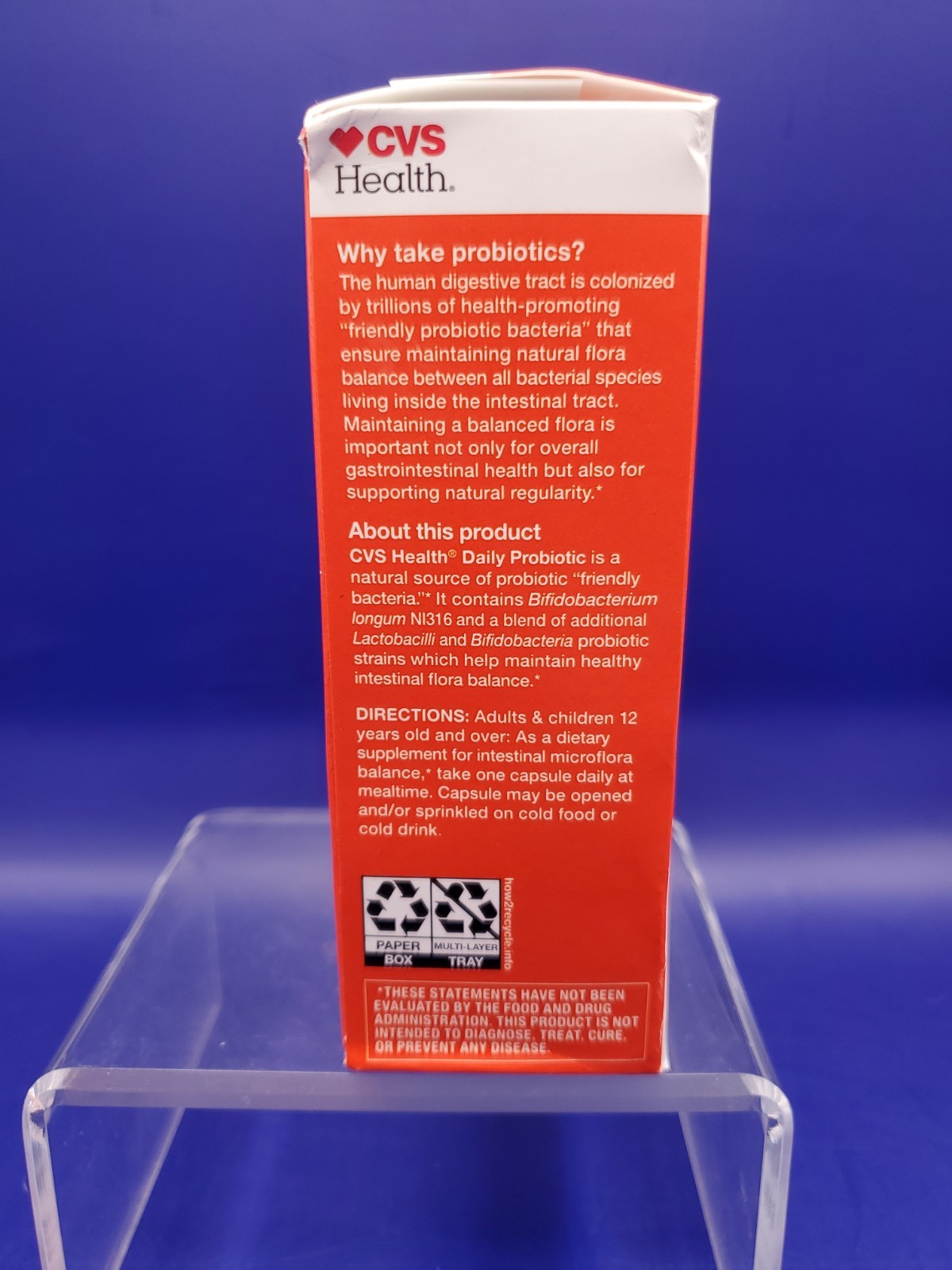 CVS Daily Probiotic 2 Billion CFU 50 Vegetable Capsules “Compare To Align” 04/27
