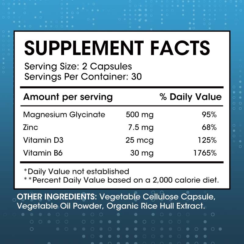 Magnesium Glycinate 500mg High Absorption,Improved Sleep,Stress & Anxiety Relief