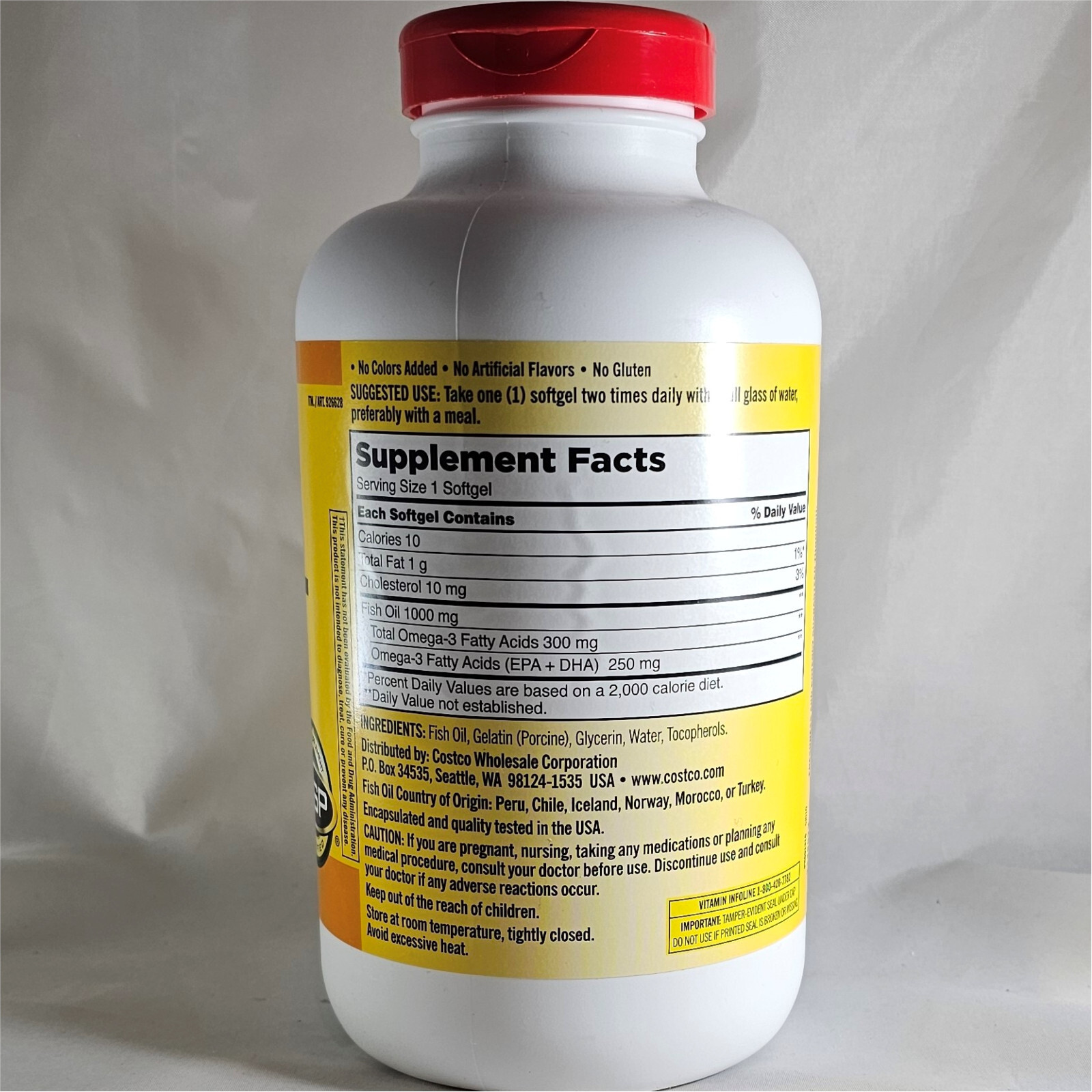 Kirkland Signature Fish Oil 1000 mg., 400 Softgels EXP 04/2027