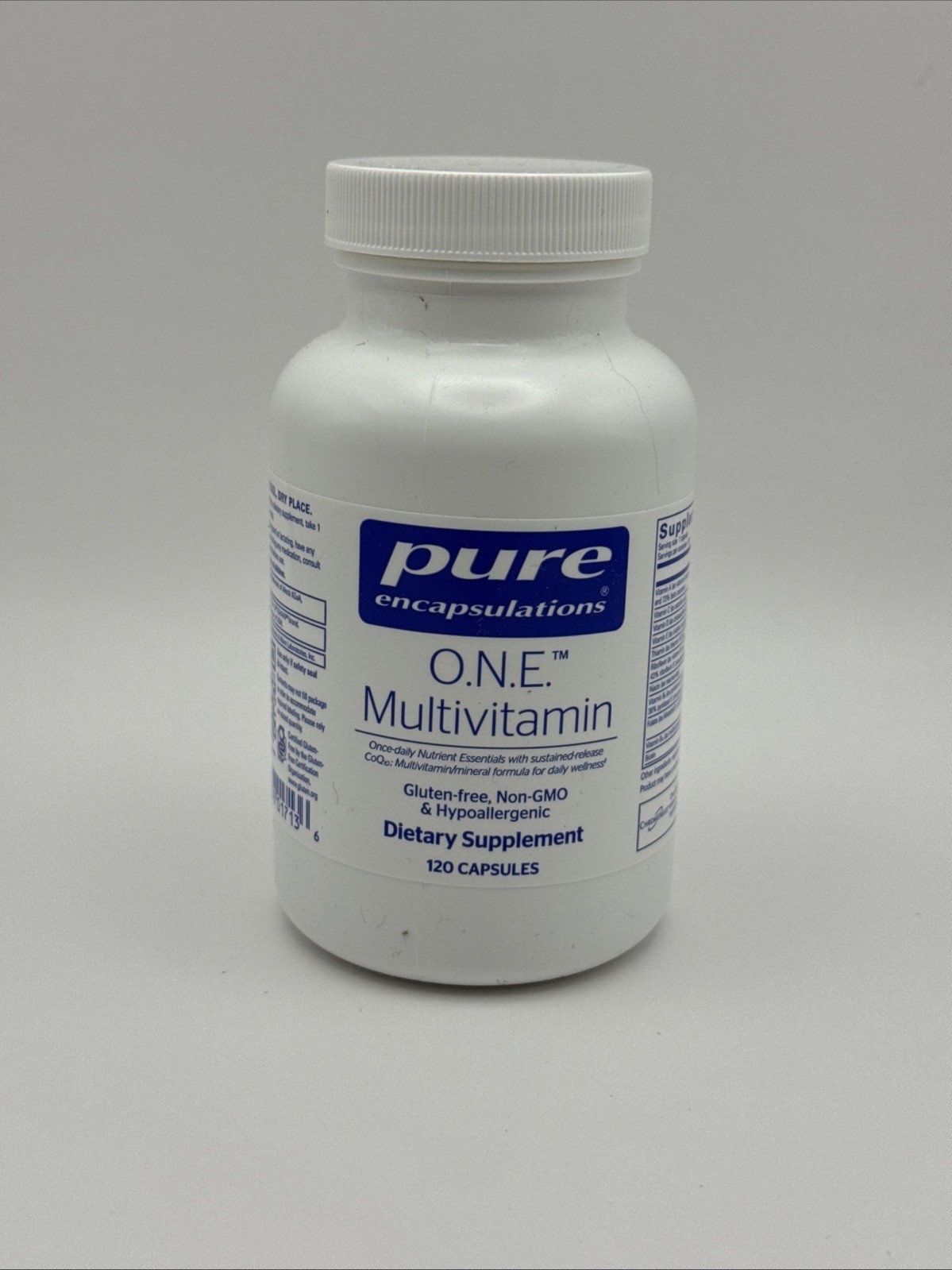 O.N.E. Multivitamin 120 Capsules Pure Encapsulations EXP 01/2028