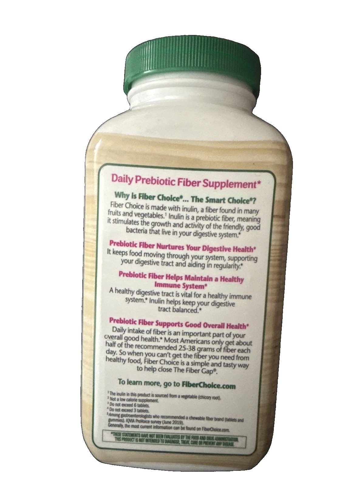 1 Fiber Choice Bone Health Daily Prebiotic Fiber 90 Chewable Berry Tablet