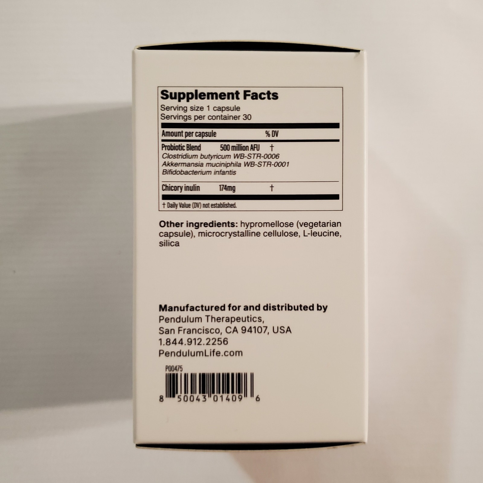 Pendulum Probiotic 30 Capsules EXP 02/2027 50 Million AFU