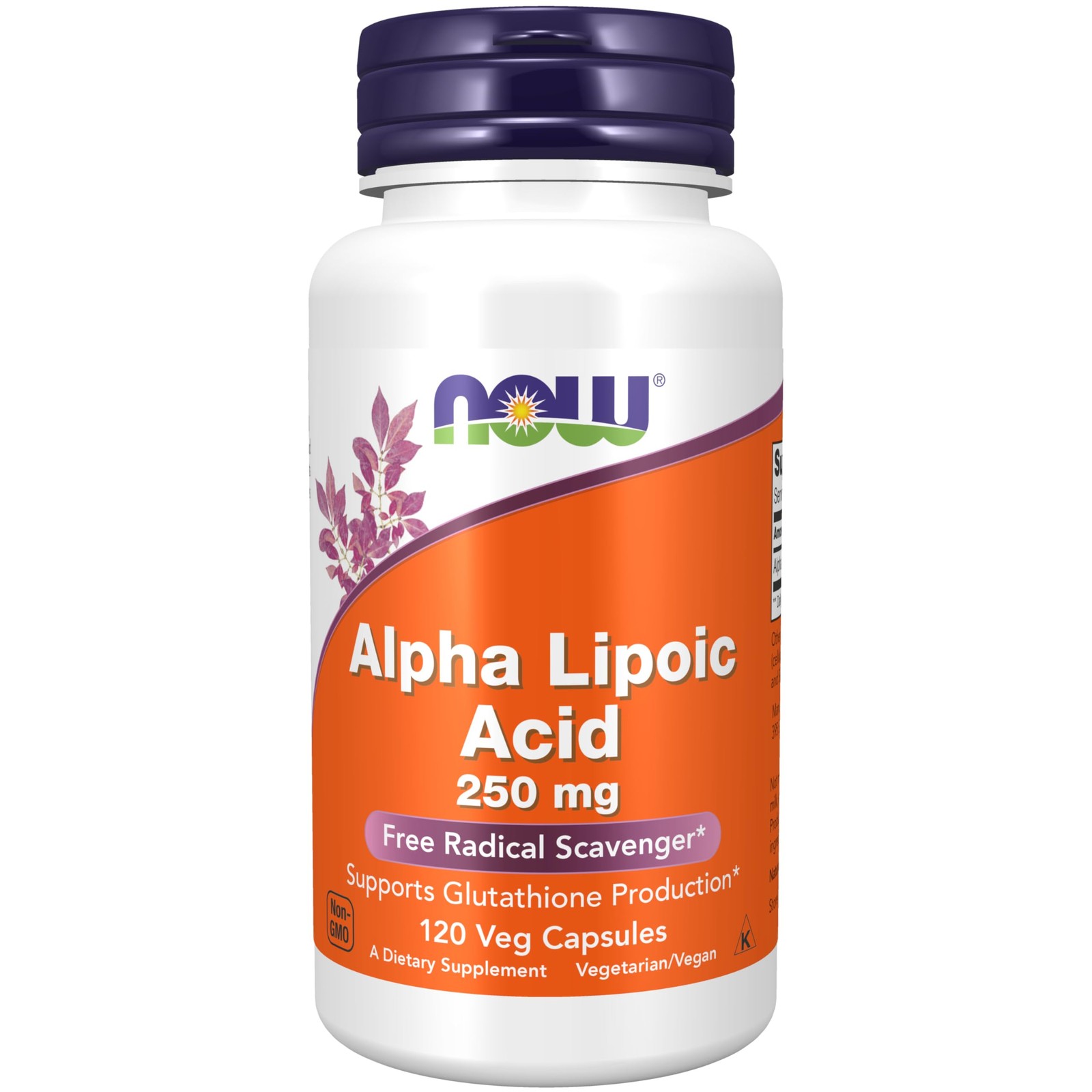 NOW Foods Supplements, Alpha Lipoic Acid 120 Count (Pack of 1), Light Yellow