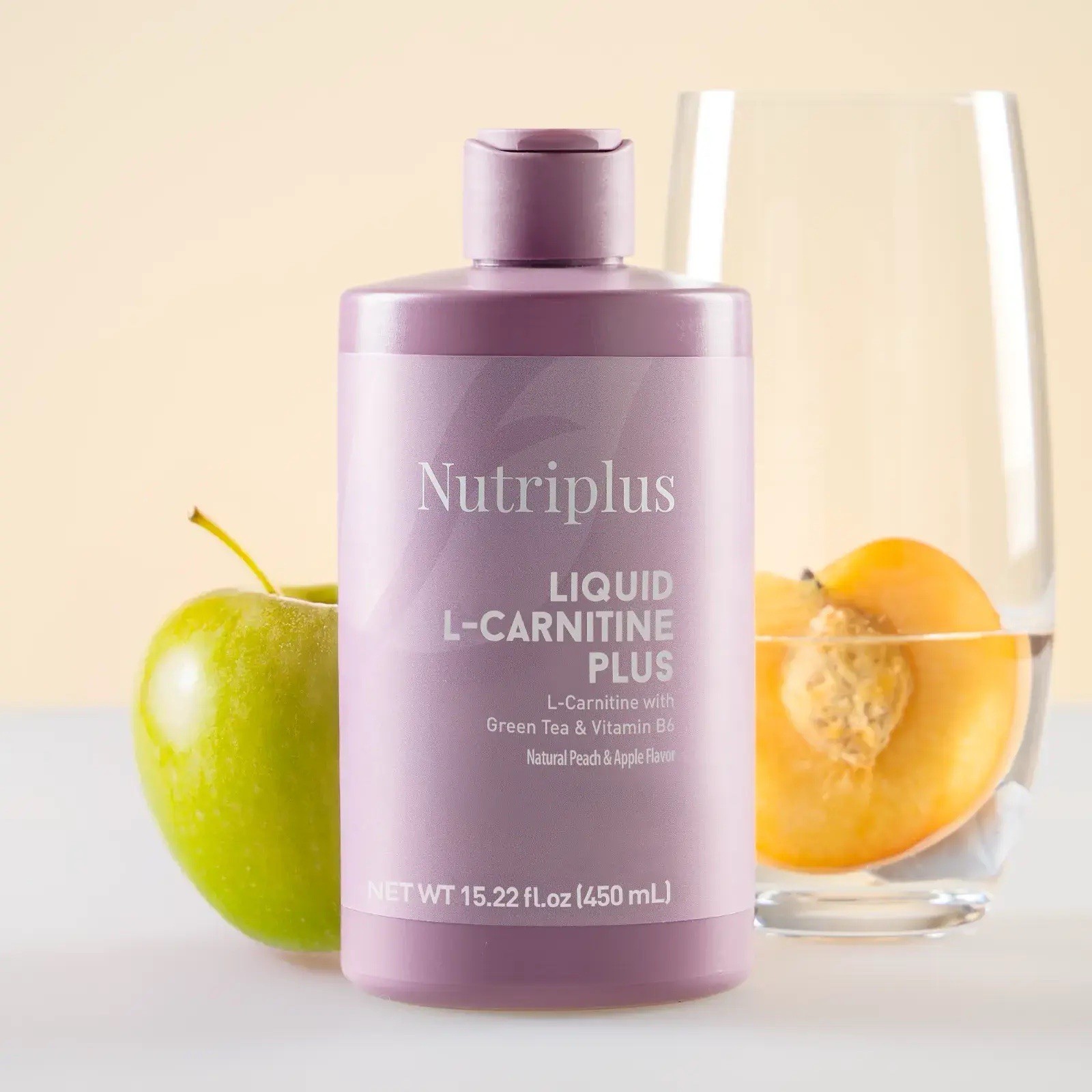 FARMASI NUTRIPLUS L-CARNITINE PLUS APPLE & PEACH 450ml 15.22oz GENUINE NEW!!!