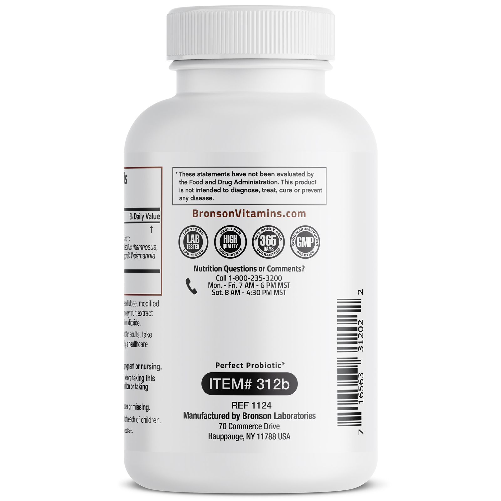 Bronson Multi-Strain Probiotic Digestive Health, 120 Vegetarian Capsules