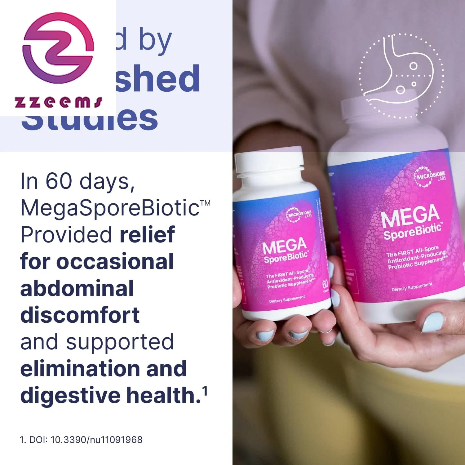 3PCS Megasporebiotic Probiotics for Digestive Health – Mens & Womens