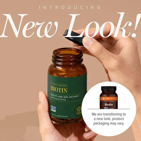 Global Healing Biotin 2500mcg, Organic Extract – 60 Capsules 100%Authentic