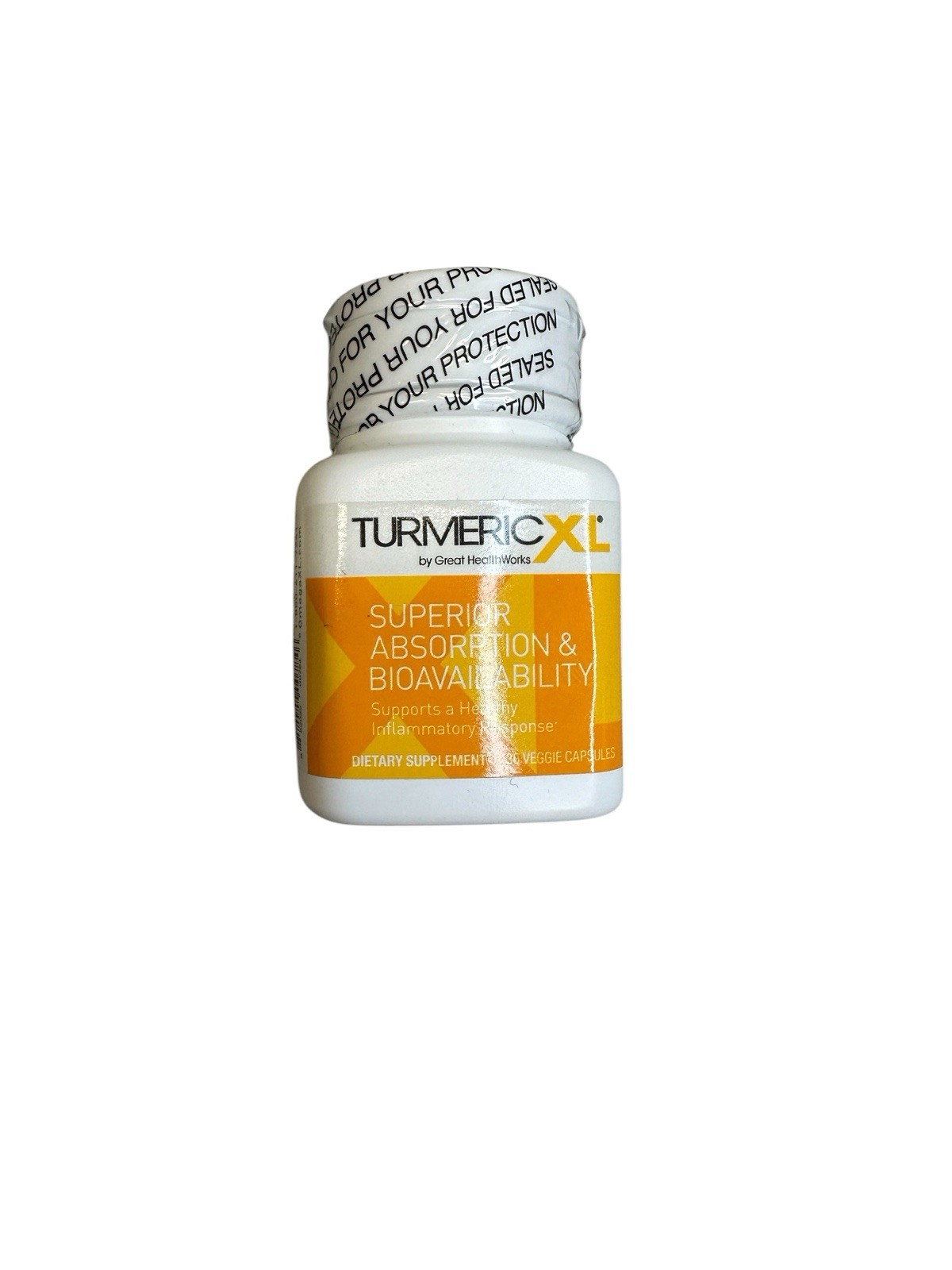 Turmeric XL by Great HealthWorks 30 Veggie Capsules Exp 2/2027 NEW FREE SHIPPING